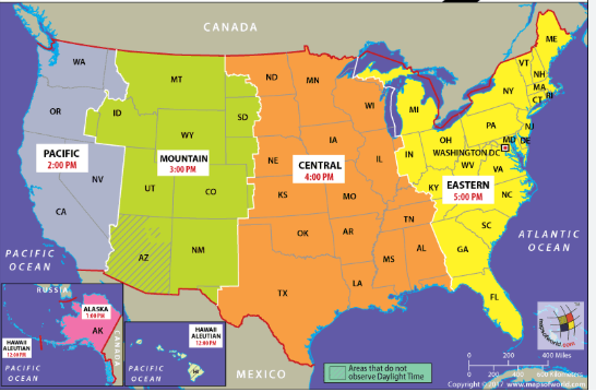 The Most Confusing Time-Zone Borders in the United States